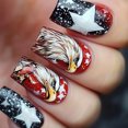 thumbnail image 1 of Independence Day Nails Patriotic Themed Press On Nails Acrylic False Nails For Women Seeking Individual Styles 24pcs, 1 of 8