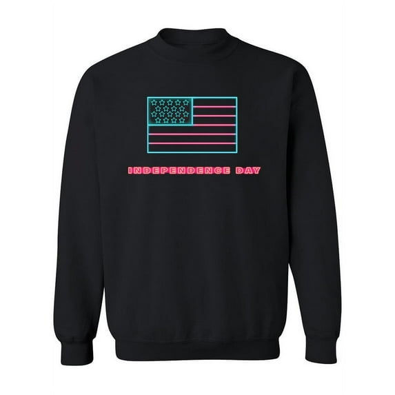 Independence Day Neon Graphic Sweatshirt Women -Image by Shutterstock, Female x-Large