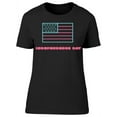 thumbnail image 1 of Independence Day. Neon Sticker T-Shirt Women -Image by Shutterstock, Female XX-Large, 1 of 4