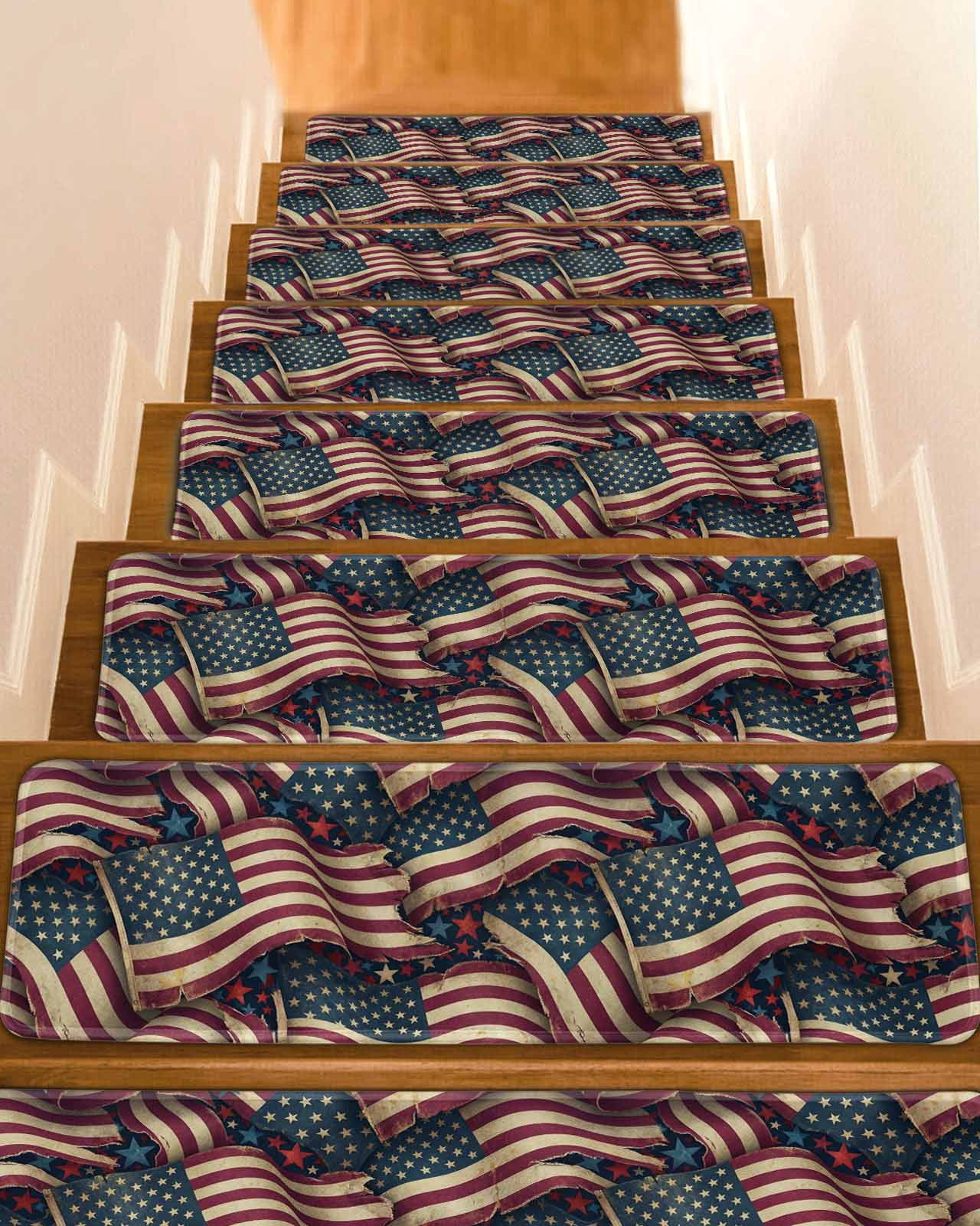 Independence Day Non-Slip Stair Treads for Wooden Steps, 15 Pack 8x30 ...