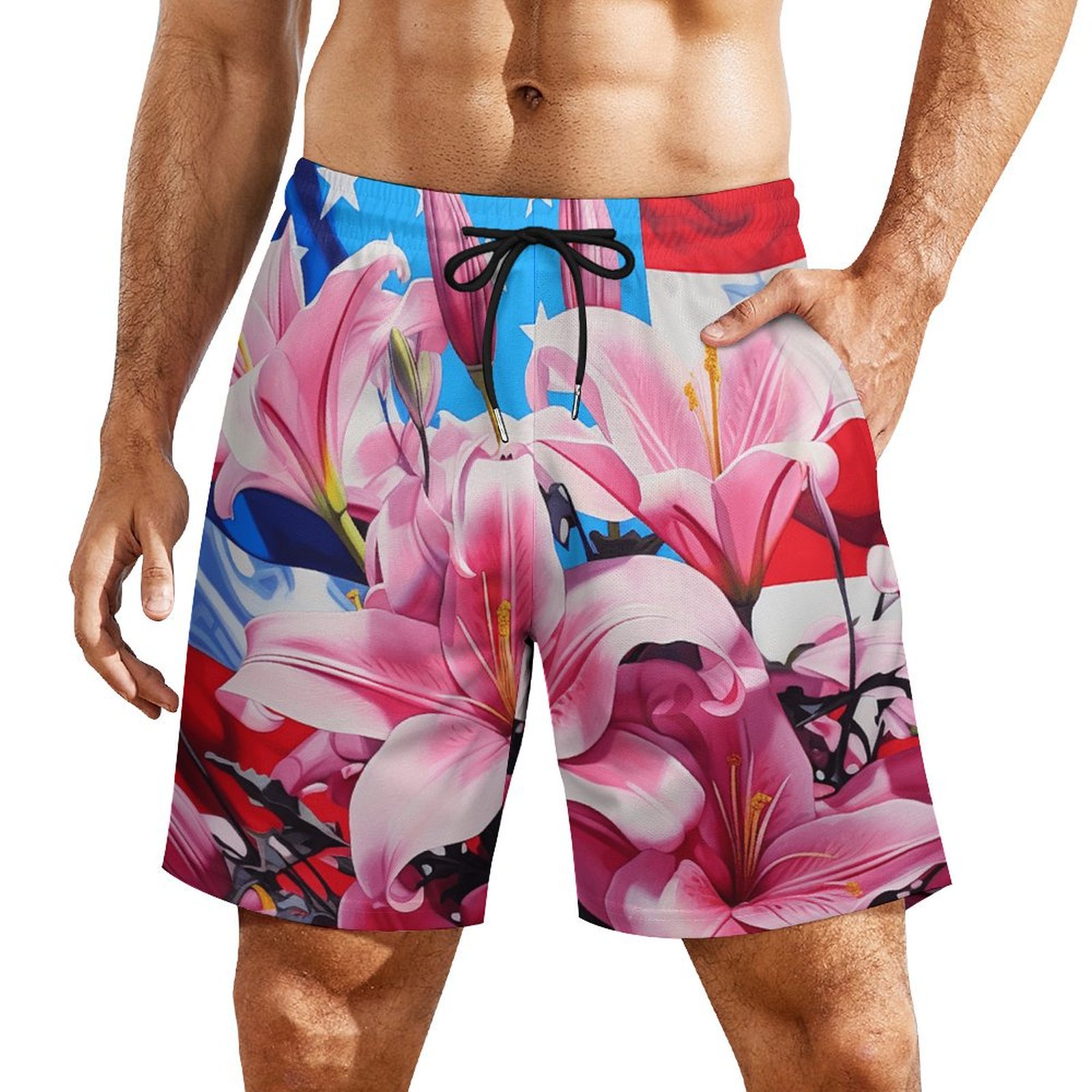 Independence Day Of The United States Flag Mens Swim Trunks with ...