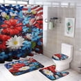 thumbnail image 1 of Independence Day Of The United States Flag Shower Curtain Sets with Rugs 4 Piece Rustic, 1 of 8