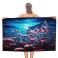 thumbnail image 1 of Independence Day Of The United States Flag Ultra Fine Fiber Beach Towels for Travel And Quick Drying Absorbent Towels for Swimming, 1 of 7
