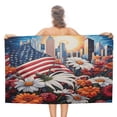 thumbnail image 1 of Independence Day Of The United States Flag Ultra Fine Fiber Beach Towels for Travel And Quick Drying Absorbent Towels for Swimming, 1 of 7