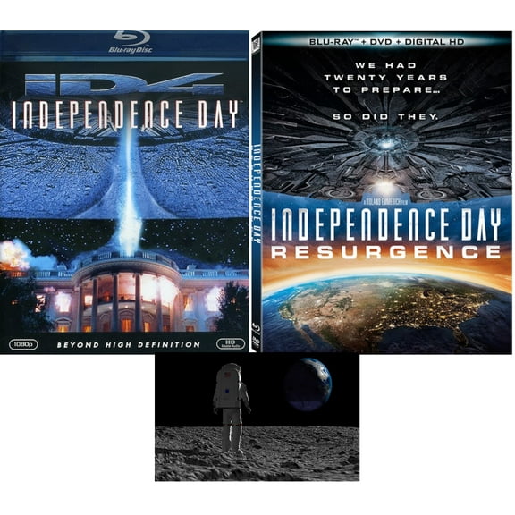 Independence Day One 1 & Independence Day 2 Two Resurgence 2 Disc Blu Ray Set Includes Bonus Movie Art Card
