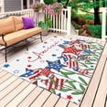 thumbnail image 1 of Independence Day Outdoor Rug 3x5 Ft, Non Slip Washable Area Rug, 4th of July Red Blue Stars Patriotic Patio Rugs Carpet Runner, Large Floor Mat for Indoor/Outdoor Deck Porch Camping, 1 of 8