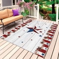 thumbnail image 1 of Independence Day Outdoor Rug 5x8 Ft, Non Slip Washable Area Rug, USA Flag Star Wooden Grain Striped Patio Rugs Carpet Runner, Large Floor Mat for Indoor/Outdoor Deck Porch Camping, 1 of 8