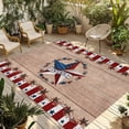 thumbnail image 1 of Independence Day Outdoor Rug for Patio/Deck/Porch, Non-Slip Large Area Rug 4 x 6 Ft, Texas Star American Country Wooden Indoor Outdoor Rugs Washable Area Rugs, Reversible Camping Rug Carpet Runner, 1 of 8