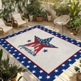 thumbnail image 1 of Independence Day Outdoor Rug for Patio/Deck/Porch, Non-Slip Large Area Rug 6 x 9 Ft, 4th of July Patriotic Star Usa Flag Indoor Outdoor Rugs Washable Area Rugs, Reversible Camping Rug Carpet Runner, 1 of 8