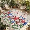 thumbnail image 1 of Independence Day Outdoor Rug for Patio/Deck/Porch, Non-Slip Large Area Rug 6 x 9 Ft, 4th of July Striped Stars Patriotic Burlap Indoor Outdoor Rugs Washable Area Rugs, Camping Rug Carpet Runner, 1 of 8