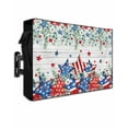 thumbnail image 1 of Independence Day Outdoor TV Cover 40 to 43 Inch Weatherproof, Eucalyptus Leaves Country Wood Grain 600D Oxford TV Covers with Waterproof Zipper, Outside Flat TV Screen Protector Size 40"Wx25"Hx4.5"D, 1 of 7