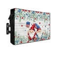 thumbnail image 1 of Independence Day Outdoor TV Cover 52 to 55 Inch Weatherproof, Gnomes Eucalyptus Leaf Farm Wood Plank 600D Oxford TV Covers with Waterproof Zipper, Outside Flat TV Screen Protector 52"Wx19"Hx4.5"D, 1 of 7