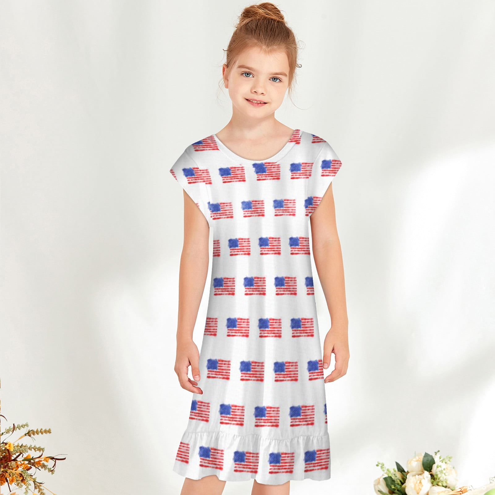 Independence Day Collection For Girl White/Green main image 1