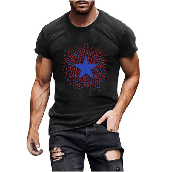 Independence Day POROPL Mens T Shirts ,Cotton Mens Graphic T Shirts Short Sleeve Tee Tops