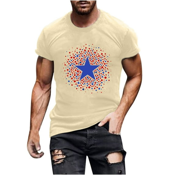 Independence Day POROPL T Shirts for Men ,Cotton Mens T Shirts Graphic Short Sleeve Tee Tops