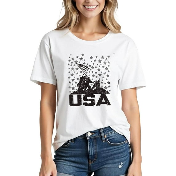 Independence Day POROPL Womens Graphic T Shirts ,Cotton Womens T Shirts Crewneck Short Sleeve Shirt