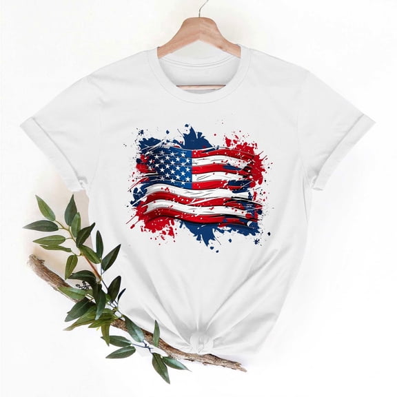 Independence Day POROPL Womens Graphic T Shirts ,Cotton Womens T Shirts Crewneck Short Sleeve Shirt