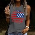 thumbnail image 1 of Independence Day POROPL Womens T Shirts , Womens Graphic T Shirts Crew Neck Sleeveless Tops, 1 of 4