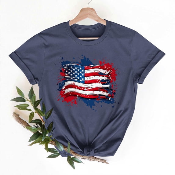 Independence Day POROPL Womens Tee Shirts ,Cotton Womens Graphic T Shirts Crewneck Short Sleeve Tops
