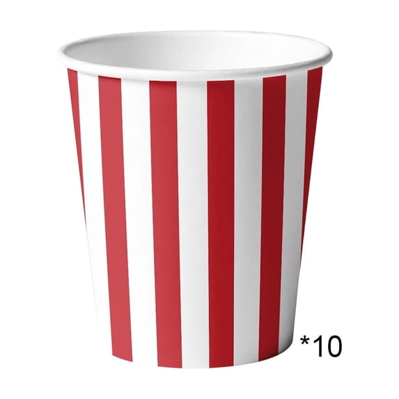 Independence Day Paper Cups, 10-Pack Disposable Drinking Cups, Red, White and Blue Color Scheme, Suitable for July 4th Parties, Outdoor Activities and Camping.