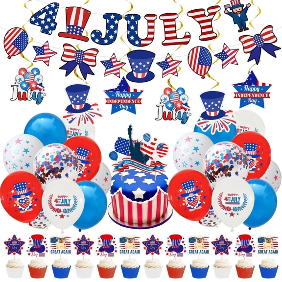 Independence Day Party Banner Kit Usa Patriotic July4 Decorations Party Supplier