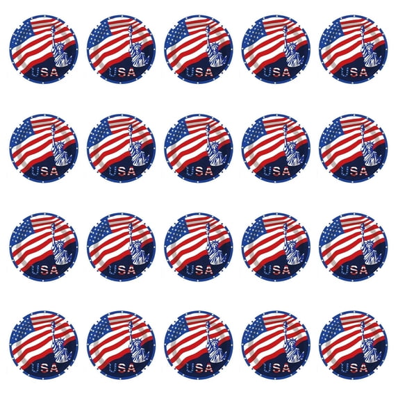 Independence Day Party Supplies, Paper Plates and Napkins ,American Flag Dinnerware Disposable Paper, Perfect for The Fourth Of July Table Plate B