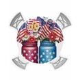 thumbnail image 1 of Independence Day Patriotic Flowers Stars Fitted Round Tablecloths Elastic Edged Table Covers 55"-60",American Flag Floral Waterproof Dining Room Table Cloth for Kitchen Holiday Party Tables Decor, 1 of 6