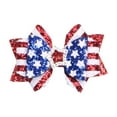 thumbnail image 1 of Independence Day Patriotic Hair Bow Clip Set Handmade Star Flag Design Party Hair Accessory for Women and Girls National Day Celebration, 1 of 7