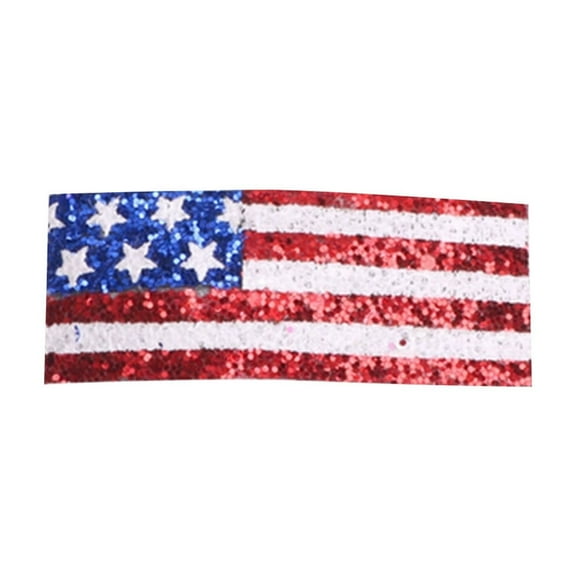 Independence Day Patriotic Hair Bow Clip Set Star Flag Design Universal Party Hair Accessory for Women and Girls