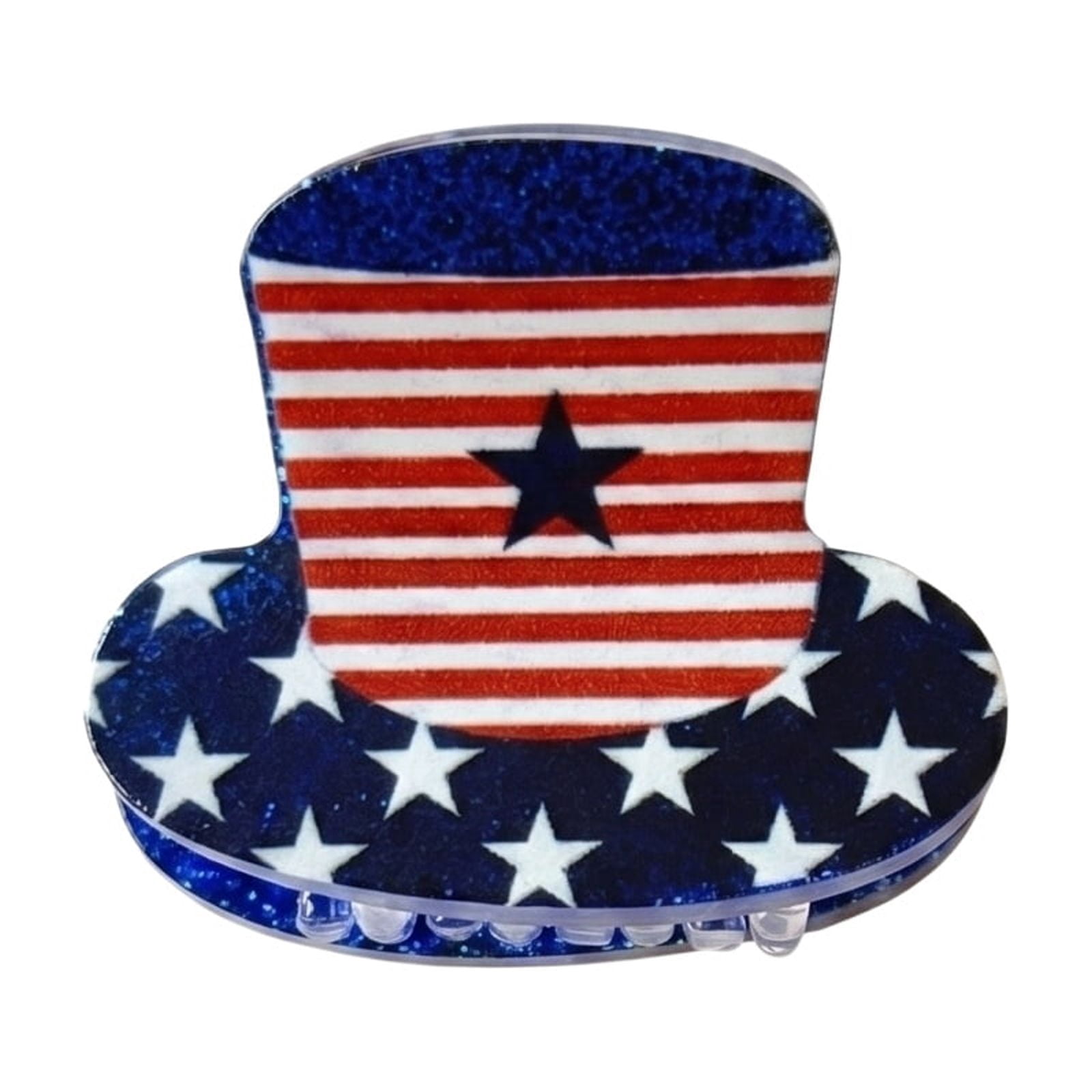 Independence Day Patriotic Hair Clip – 4th of July Star Accent, Festival Holiday Hair Accessory for Women Girls