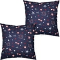 thumbnail image 1 of Independence Day Patriotic Pillow Covers 18x18 Set of 2 USA Stars Fireworks Throw Pillow Covers Memorial Day Linen Pillows Decor for Home Couch Living Room, 1 of 6