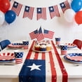 thumbnail image 1 of Independence Day Patriotic Table Runner, Flag and Star Pattern Design, Easter Table Runner, Festive Placemat for Holiday Party, Dining Table, Home Decor and Celebration Use, 71*13in, A, 1 of 6
