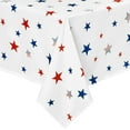 thumbnail image 1 of Independence Day Patriotic Tablecloth Rectangle - Waterproof Spillproof Stain Resistant Star Patterned Washable Table Cloth for July 4th Holiday Picnic Party, 60 x 84 Inch, 1 of 6