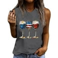 thumbnail image 1 of Independence Day Patriotic Tank Tops for Womens, Summer Round Neck Tee Sleeveless Shirts Usa Flag Star Stripe Camsiole Vintage Causal Vest Going Out Holiday Beach Party Camis Tunics Tee Outfits, 1 of 4