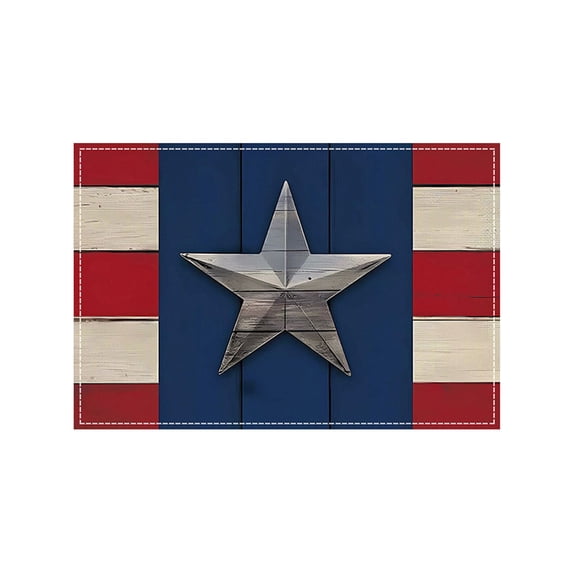 Independence Day Patriotic Themed Placemats, Washable Heat-Resistant Table Mats for Holiday Party, Restaurant & Home Dining Decor