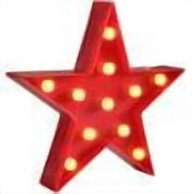 Independence Day Pentagram Prop Light PVC Ambient Table Lamp 10.63in Wedding Party Decoration