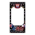 thumbnail image 1 of Independence Day Photo Booth Backdrop, Party Background Fabric with Cut-Out Face Holes for Fun Photography, Decorative Prop Banner for Patriotic Celebrations and Group Events, 1 of 5