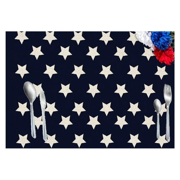 Independence Day Placemats Patriotic Decorations for Table 4th of July American Flag Theme Stars Stripes Placemat for Dinning Table Rectangle Place Mats Washable Holiday Table Decoration