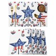 thumbnail image 1 of Independence Day Placemats Set of 1, American Flag Stars White Texture Non-Slip Place Mats Washable Table Mats for Kitchen Dining Table Decorations Indoor/Outdoor, 1 of 9