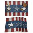 thumbnail image 1 of Independence Day Placemats Set of 12, Metal Retro Five-Pointed Stars Wood Grain Non-Slip Place Mats Washable Table Mats for Kitchen Dining Table Decorations Indoor/Outdoor, 1 of 9