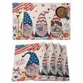 thumbnail image 1 of Independence Day Placemats Set of 12, Red Blue Gnomes Flag Flowers Firework Placemats for Dining Table, Place Mats for Kitchen Tabletop, Waterproof Wipeable Dining Table Mats Set, 1 of 9