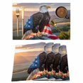 thumbnail image 1 of Independence Day Placemats Set of 2, U.S. Flag Themed Natural Field Cool Eagle Non-Slip Place Mats Washable Table Mats for Kitchen Dining Table Decorations Indoor/Outdoor, 1 of 9
