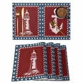 thumbnail image 1 of Independence Day Placemats Set of 4, America Flag Star Ocean Lighthouse Anchor Rudder Non-Slip Place Mats Washable Table Mats for Kitchen Dining Table Decorations Indoor/Outdoor, 1 of 9