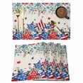 thumbnail image 1 of Independence Day Placemats Set of 4, Eucalyptus Leaves Pentagram Retro Beige Placemats for Dining Table, Place Mats for Kitchen Tabletop, Waterproof Wipeable Dining Table Mats Set, 1 of 9