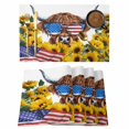 thumbnail image 1 of Independence Day Placemats Set of 4, U.S. Flag Themed Farm Cow Sunflower Farmhouse Non-Slip Place Mats Washable Table Mats for Kitchen Dining Table Decorations Indoor/Outdoor, 1 of 9
