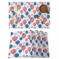 thumbnail image 1 of Independence Day Placemats Set of 6, Watercolor U. S, Flag Themed Balloons Cute Firework Non-Slip Place Mats Washable Table Mats for Kitchen Dining Table Decorations Indoor/Outdoor, 1 of 9