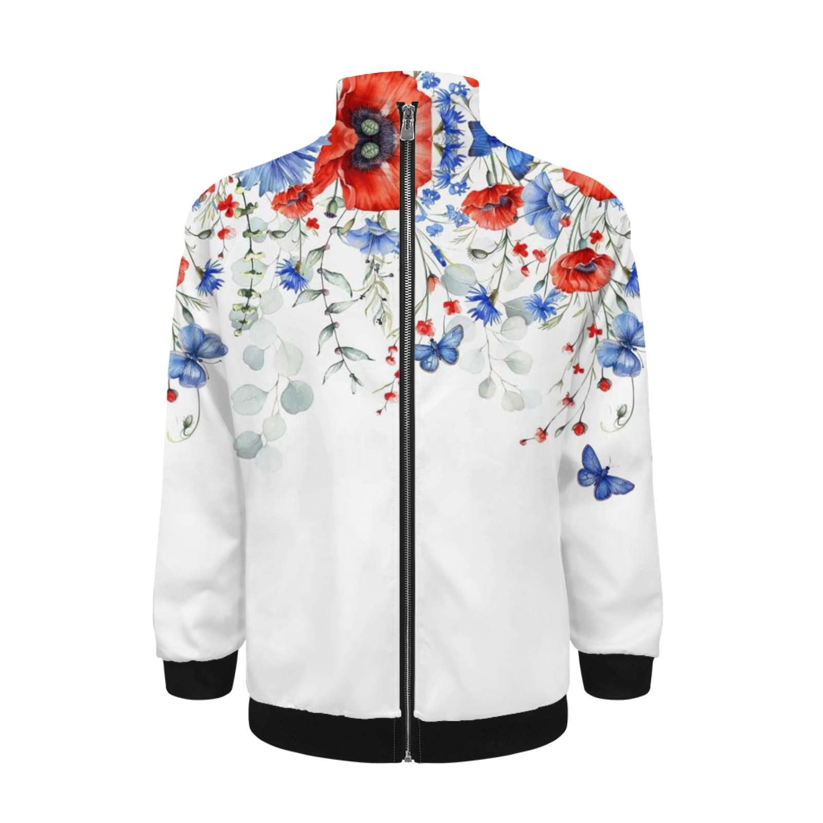 Independence Day Poppies With Eucalyptus Leaves White Jacket Men's ...