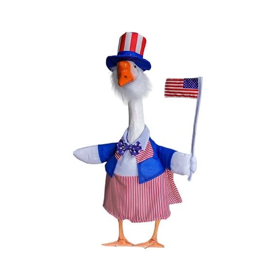 Independence Day Porch Goose Outfit – Decorative Clothing for 23-Inch Garden Statues