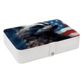 thumbnail image 1 of Independence Day Portable PU Leather Organizer Box with Removable Compartment for Jewelry Display and Storage - Jewelry Boxes Included, 1 of 6