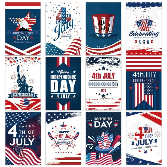 Independence Day Postcard Set, Fourth of July Greeting Cards, Cultural Landmarks and Historical Events, Educational Tool, Commemorative Souvenirs, Gift for Family and Friends